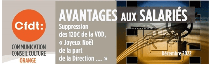Suppression de l&rsquo;avantage salariés VOD